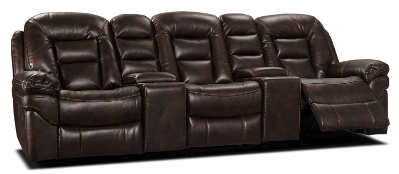 The brick reclining discount sectional