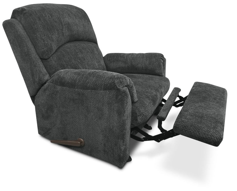 Hartney Chenille Glider Reclining Chair Grey Furniture