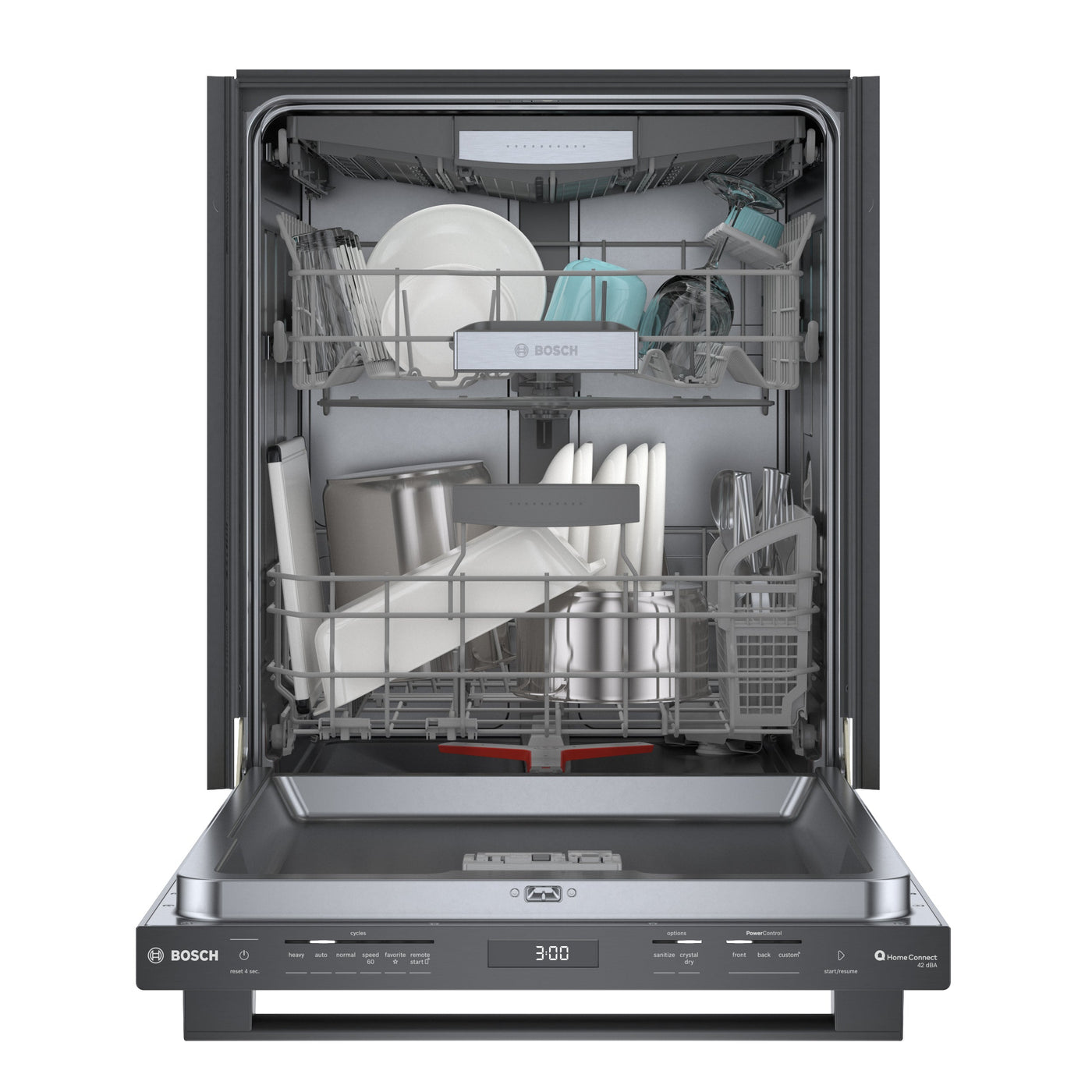 Bosch 800 Series Smart Dishwasher with CrystalDry and Third Rack