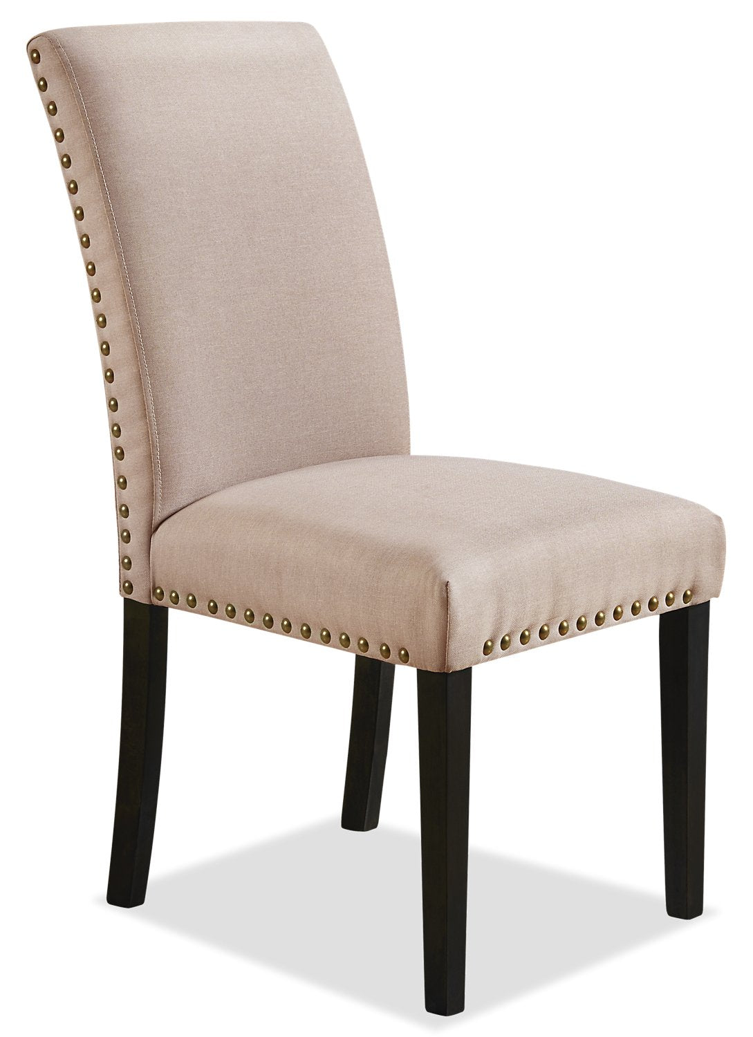 Studded upholstered on sale dining chairs